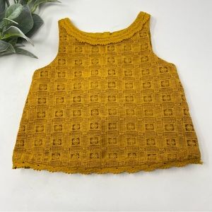 Genuine Kids from Oshkosh Mustard Yellow Lace Tank Top 12 Months